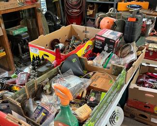 More boxes of garage items