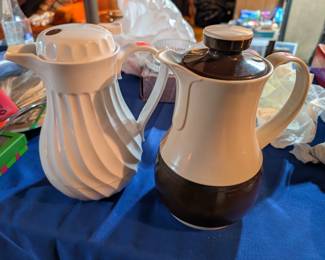 Insulated Coffee Butlers. The one on the right is a vintage Ingried coffee butler No. 570 model made in West Germany 