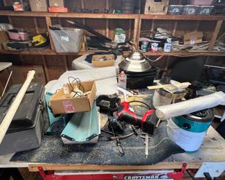 Lots of tools and other shop related items.