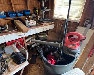 Leaf blower, trash can, tools, clamps, carts, levels and so much more.