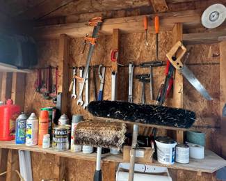Lots of tools and shop related items.