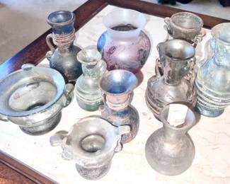 Glass collectible Jars and vases