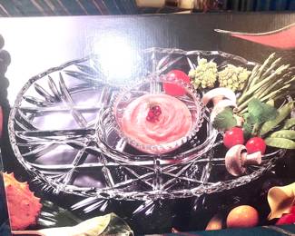 Large Crystal Veggie Platter 