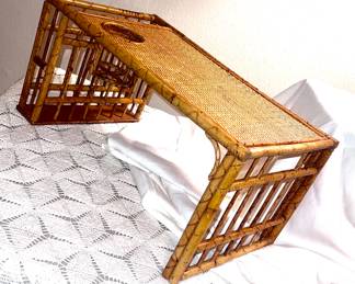 Wicker and Bamboo serve tray 