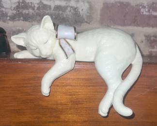 Porcelain Mantle Cat