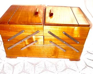 Vintage table sewing box