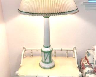 Vintage Bamboo style side table (2)