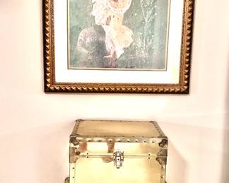 Brass storage boxes w/files