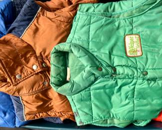Vintage puffer jackets and vests