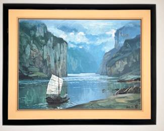 Original Asian oil on canvas - part of large painting collection