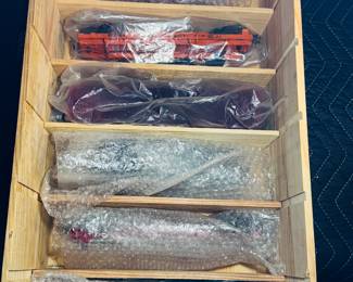 wine crate of post war, Lionel, locomotives, and rolling stock