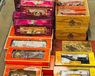 large selection of o, ho scale, and diecast cars, planes, tanks, trucks, and more. Almost all with original boxes, some unopened. 