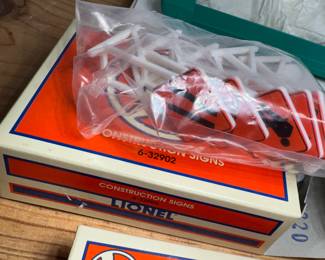 Lionel trains construction signs