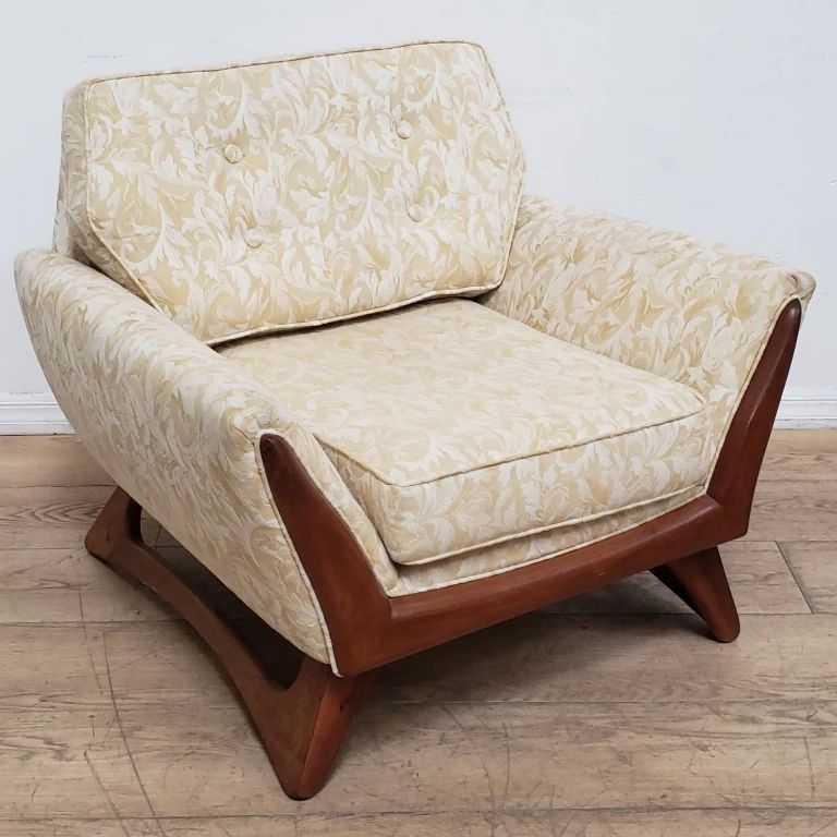 Adrian Pearsall style mid century modern walnut armchair
