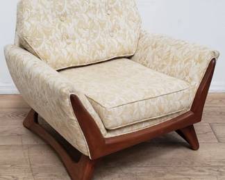 Adrian Pearsall style mid century modern walnut armchair