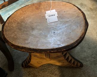 Hand Carved Stool from Congo