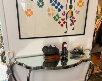 Glass Top Side Table, Henri Matisse 