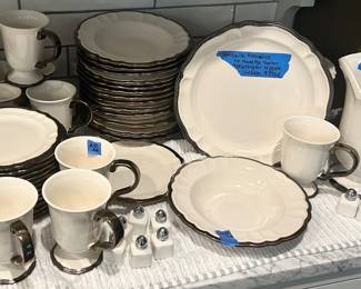 4 piece place setting “Versailles by Nanette Vacher for Ambiance Collections” $44ea
Pitchers $50ea - (2) available
Microwave & dishwasher safe