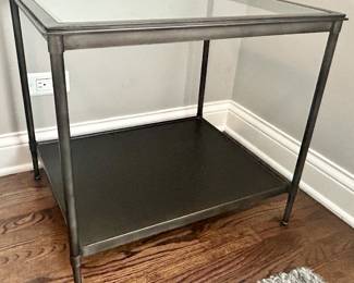 Crate & Barrel Kyra 2 tier, glass top table 20” x 24” x 22”h $100