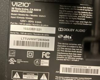Vizio 32” TV w/ remote model: D32f-E1 $95
Sound bar extra 