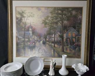 CT410Hometown morning by Thomas Kinkade