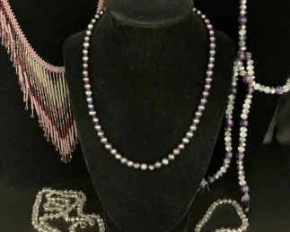 CT361Purple Sparkle Costume Jewelry