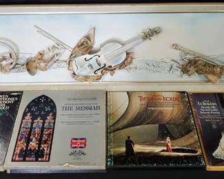 CT3443D Music Theme Artwork And Classical Music LPs