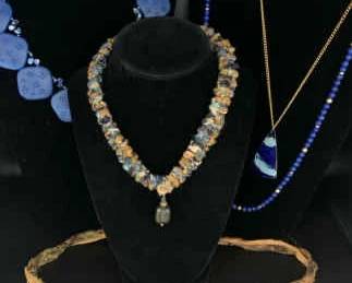 CT368Blues And Tans Costume Jewelry