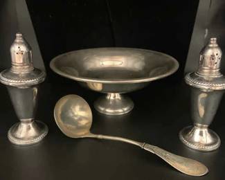 CT406VSterling Salt Pepper With Bowl