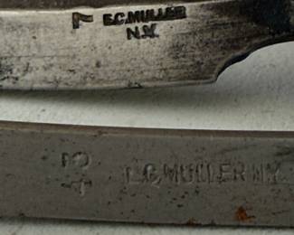 Vintage Engraving Carving Tools for Woodwork marked E.C. Muller NY 