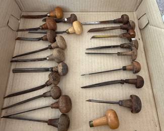 Vintage Engraving Carving Tools for Woodwork marked E.C. Muller NY 