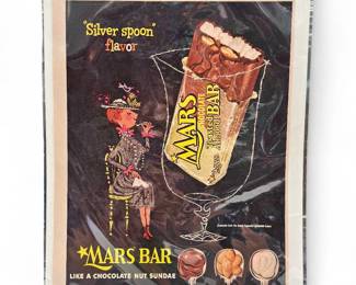 Mars Vintage Magazine Ad, 1954, Candy Bar Poster