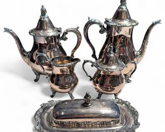 Wallace La Reine 1100 Silver Plated 5-Piece Tea Set