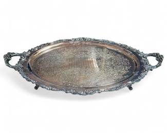 Wallace Baroque Silver-Plated Footed Tray