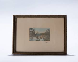 Framed Hand-Tinted Photograph by Wallace Nutting