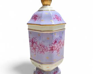 Limoges Hand-Painted Porcelain Lidded Jar