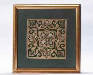 Framed Vintage Chinese Silk Embroidered Panel