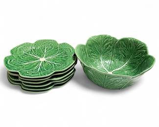 Bordallo Pinheiro Portugal 7-Piece Cabbage Dinnerware Set