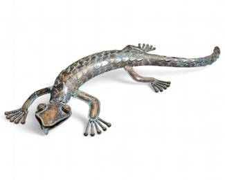 Large Metal Wall Hanging Gecko