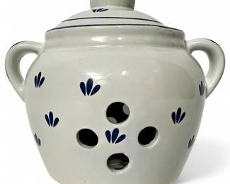 Norpro Blue & White Ceramic Garlic Keeper