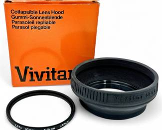 Nikon 62mm Multi-Coated UV Filter w/ Vivitar Hood
