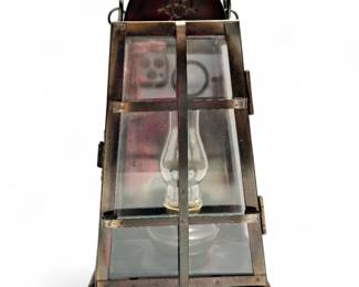 Vintage Enesco Lantern w/ Ship Wheel Design