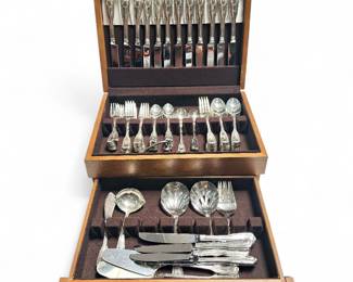 Towle English Shell Silverplate Flatware Set, 93 pcs, 1988–1990