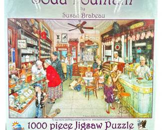 1950s Soda Fountain 1000-Piece Jigsaw Puzzle by Susan Brabeau