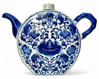 Three Hands Corp. Blue & White Decorative Teapot