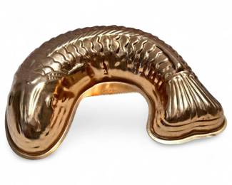 Vintage Copper-Tone Fish-Shaped Jello Mold