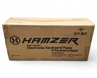 Hamzer 61-Key Electronic Keyboard Piano w/ Stand 211-BLK