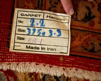 Harooni Carpet Made In Iran 12.96' x 10.83'