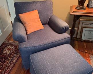 Nice chair with ottoman. 