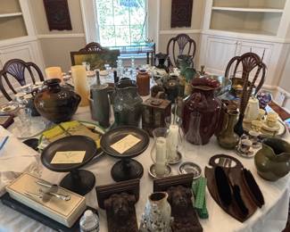 Vintage and later pottery signed pieces,  all very unique. 
